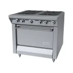 image of Garland US Range MST44R-E 34" Gas Heavy Duty Range w/ (4) Open Burners, Electric Ignition and Flame Fail, (1) Standard Oven, 180.000 BTU