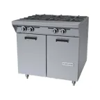 image of Garland US Range MST44S-E 34" Gas Heavy Duty Range w/ (4) Open Burners, Electric Ignition and Flame Fail, (1) Cabinet Base, 140.000 BTU