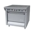 image of Garland US Range MST45R-E 34" Gas Heavy Duty Range w/ (2) Front Fired Hot Tops, Electric Ignition and Flame Fail, (1) Standard Oven, 120.000 BTU