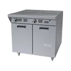 image of Garland US Range MST45S-E 34" Gas Heavy Duty Range w/ (2) Front Fired Hot Tops, Electric Ignition and Flame Fail, (1) Cabinet Base, 80.000 BTU