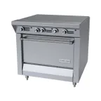 image of Garland US Range MST46R-E 34" Gas Heavy Duty Range w/ (2) Even Heat Hot Tops, Electric Ignition and Flame Fail, (1) Standard Oven, 130.000 BTU