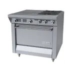 image of Garland US Range MST54R-E 34" Gas Heavy Duty Range w/ (2) Open Burners, (1) Front Fired Hot Top, (1) Standard Oven, 155.000 BTU