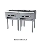 image of Garland US Range SP-1844-2 18" Gas Stock Pot Range w/ (2) Three Ring Burners, Manual Controls, 90.000 BTU