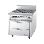 image of Garland US Range UN1732R72 72" 4 Drawers Polar Cuisine Refrigerated Chef Base, Remote