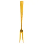 image of TableCraft Products 12990 Two‑Tine Serving Fork, 12.5" Length, Stainless Steel, PVD Gold Finish