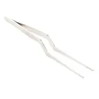 image of TableCraft Products 13004 - 8-9" Stainless Steel Step‑Shape Plating Serving Tongs, 1"x1"x8"