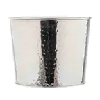 image of TableCraft Products 13016 Dispenser, 10" Dia. x 8" Mirror‑Hammered Stainless Steel, Silver Finish