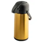 image of TableCraft Products 13133 - 3L Coffee Airpot, Gold PVD Finish, Steel, 6" x 8.5" x 15.25"