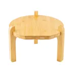 image of TableCraft 13379 Stand, 11.25" x 11.25" x 8" Coated Bamboo Yellow, Fits 12999 & 13000