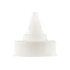image of TableCraft Products 53TCTT - Clear Polyethylene 2.25" Twist Top Squeeze Bottle Cap, Single Tip