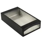 image of TableCraft CW5060BRATBK Cooling Station Tray, 14.75" x 25.25" x 6", Black Brushed Aluminum