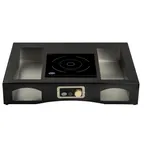 image of TableCraft Products CWSSACTION1BRATBK Countertop Action Station