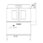 image of Hobart CL54-ADV+BUILDUP 54" Conveyor Dishwasher, 245 Racks/Hr - High Temp Specify Tank w/Booster