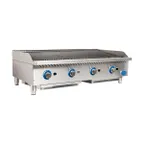 image of Globe GCB48G-CR 48" Countertop Gas Charbroiler w/ Cast Iron Radiant, (4) Burners, 160.000 BTU