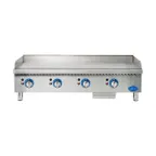 image of Globe GG48TG 48" Countertop Gas Griddle, Thermostatic Controls, 1" Steel Plate, 120.000 BTU