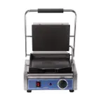 image of Globe GSG10 13" Bistro Single Sandwich Panini Grill w/ 10" x 10" Smooth Plates, 120V