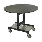image of Lakeside 74405S Room Service Table, Oval, Tri-Fold, 43"W x 36"D x 31"H, 5" Casters (2 w/ Brakes)