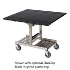 image of Lakeside 74410S Room Service Table, Rectangle, Tri-Fold, 40"W x 36"D x 31"H, Chrome Frame