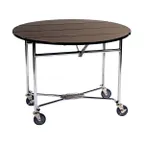image of Lakeside 74415S Space-Saver Series Room Service Table, Round, 40"Dia. X 30"H, Chrome Frame