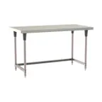 image of Metro TWM2448SU-304-K 48" Open Base Work Table with Side & Rear Crossrails, 16 Gauge Flat Top