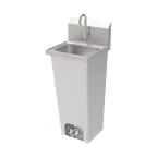 image of GSW USA HS-1615F 15" S.Steel Wall Mount Hand Sink, Foot Operated / 12-1/2"W x 9-3/4"D