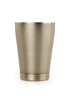 image of Mercer M37198ANG Barfly Lattice Shaker, 18 oz, 3‑1/2" Dia x 5" H, Antique Gold, 18/8 Steel, 2‑Piece