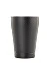 image of Mercer M37198MBK Barfly Black Out Shaker, 18 oz, 3½" Dia x 5" H, 18/8 Stainless Steel, Black - 2 Pc