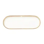image of Steelite 82115AND0607 - Oblong Bone China Tray, Diamond, 10" x 3.25" x 0.875", - 1 Dozen