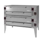 image of Garland US Range GPD-60-2 75" Double Deck Gas Pizza Oven with 60" Deck Width, 8" Height, 244.000 BTU