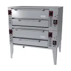 image of Garland US Range GPD-48-2 63" Double Deck Gas Pizza Oven with 48" Deck Width, 8" Height, 192.000 BTU