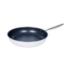 image of Winco TGFP-12PR - 12" Fry Pan, Stainless Steel, Non‑Stick, Induction Ready, NSF Certified, PFAS‑Free