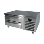 image of QualServ UCFB548-SS61A 48" 2 Drawers Commercial Freezer Chef Base, 115v