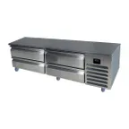 image of QualServ UCFB572-SS61A 72" 4 Drawers Freezer Chef Base, Stainless Steel, 115v