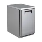 image of QualServ UCFZ327-SS11A 27" 1-Door Undercounter Freezer, Stainless Steel, 6.39 cu. ft. -13°F to 14°F