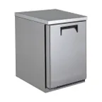 image of QualServ UCFZ332-SS11A 32" 1-Door Undercounter Freezer, Stainless Steel, 8 cu. ft., Auto-Defrost