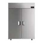 image of QualServ UCFZ455-SS71A 55" Two Section Reach In Freezer w/ 2 Solid Doors, Top Mount, 48 cu. ft.