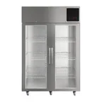 image of QualServ UCFZ553-SG71A 49" 2-Glass Door Reach-In Freezer, Top Mounted, 49 cu. ft., Stainless Steel
