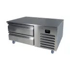 image of QualServ UCRB548-SS61A 48" 2 Drawers Refrigerated Chef Base, Stainless Steel, 115v