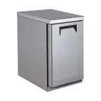 image of QualServ UCRE327-SS11A 27" 1-Door Undercounter Refrigerator, Stainless Steel, Front Breathing, 6.39 cu. ft.
