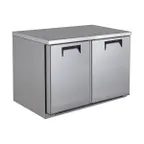 image of QualServ UCRE360-SS61A 60" 2-Door Undercounter Refrigerator, Stainless Steel, Front Breathing, 17.04 cu. ft.