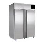 image of QualServ UCRE553-SS71A 53" Two Section Reach-In Refrigerator w/ 2 Solid Doors, Top Mount, Stainless Steel, 49 cu. ft.