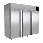 image of QualServ UCRE585-SS71A 85" Reach-In Refrigerator w/ 3 Solid Doors, Top Mount, Stainless Steel 74 cu. ft.