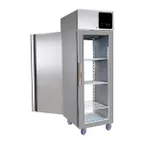 image of QualServ UCRP125-GS31A 31" 2-Door Pass Thru Refrigerator, 25 cu. ft., Glass & Solid Door, Top Mounted