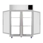 image of QualServ UCRP149-GG71A 49" 4-Glass Door Pass-Thru Refrigerator, 49 cu. ft., Top Mounted