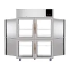 image of QualServ UCRP249-GS71A 49" 2-Section 8-Half Door Pass-Thru Refrigerator, 49 cu. ft., Top Mounted