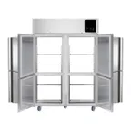 image of QualServ UCRP249-SS71A 49" 2-Section Pass-Thru Refrigerator, 49 cu. ft., 8 Half Doors