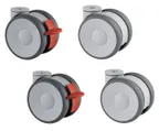 image of Lainox RP004 Castor Kit, with Flange, Set of (4), (2) with Brakes