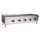 image of Cookline CCB-60 60" Countertop Gas Charbroiler, (5) 30,000 Btu U-Shape Burner with Manual Control
