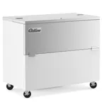 image of Coldline MC49 School Milk Cooler, 49"W x 30.6"D x 41.4"H, 12-Crate, White, Casters, 115V 1/3 HP