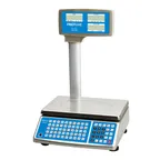 image of Prepline PSPT40 Scale, 40 lb Tower, 265 PLUs, 12V AC, 5 Hot Keys, Stainless Steel Platter, RS232/USB, ABS Body